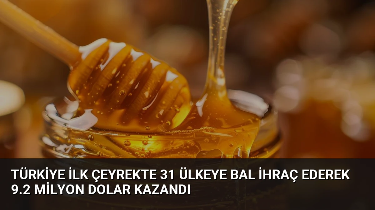 Türkiye İlk Çeyrekte 31 Ülkeye Bal İhraç Ederek 9.2 Milyon Dolar Kazandı