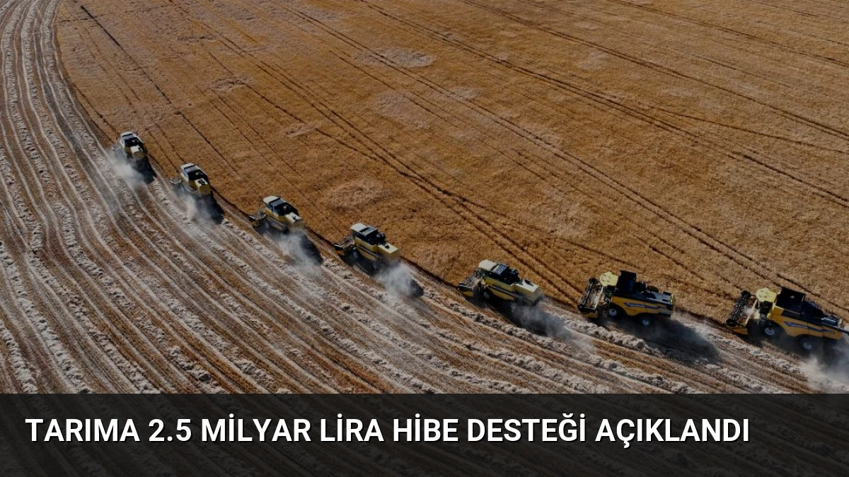 Tarıma 2.5 Milyar Lira Hibe Desteği Açıklandı