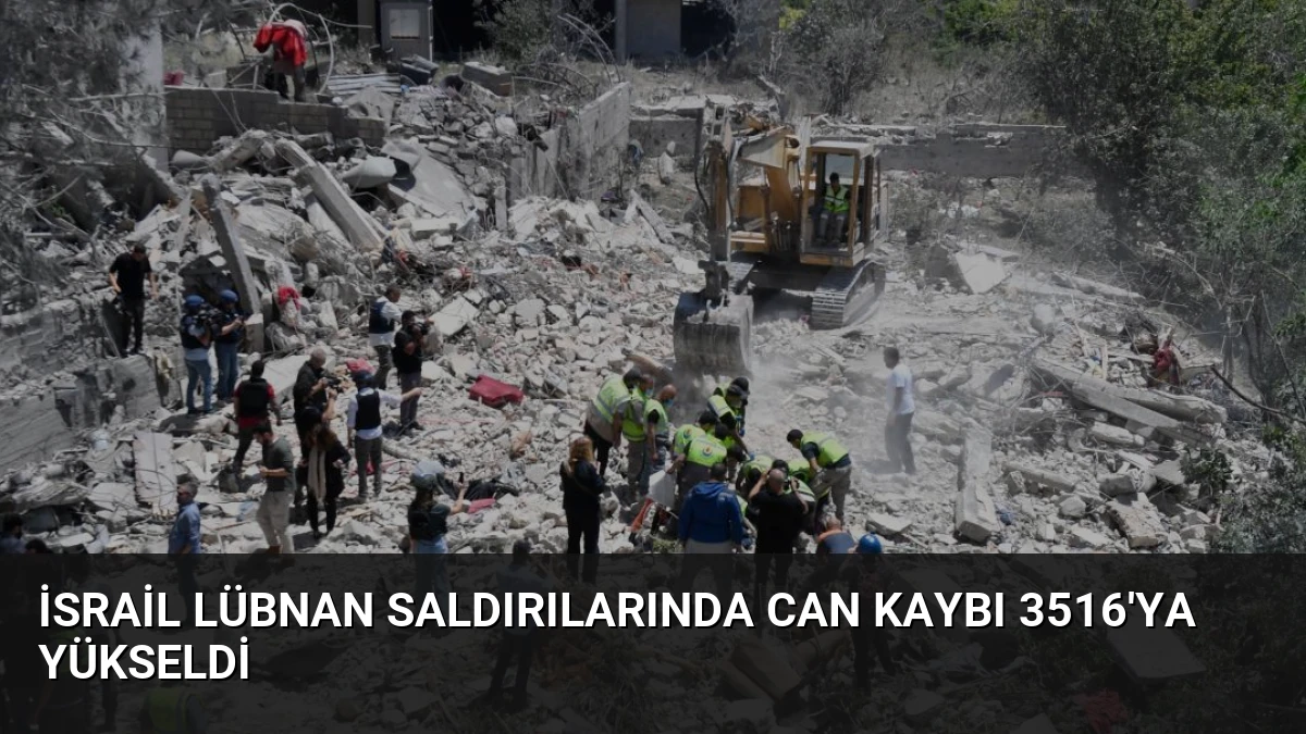 İsrail Lübnan Saldırılarında Can Kaybı 3516’ya Yükseldi