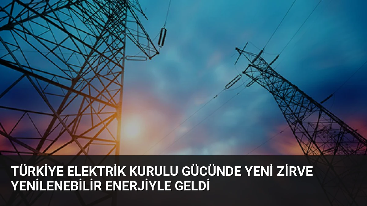 Türkiye Elektrik Kurulu Gücünde Yeni Zirve Yenilenebilir Enerjiyle Geldi